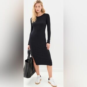 Beyond Yoga Contours Long Sleeve Midi Dress NWT XS – Ribbed, Super Flattering